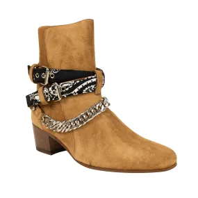 Brown Bandana Buckle Boot