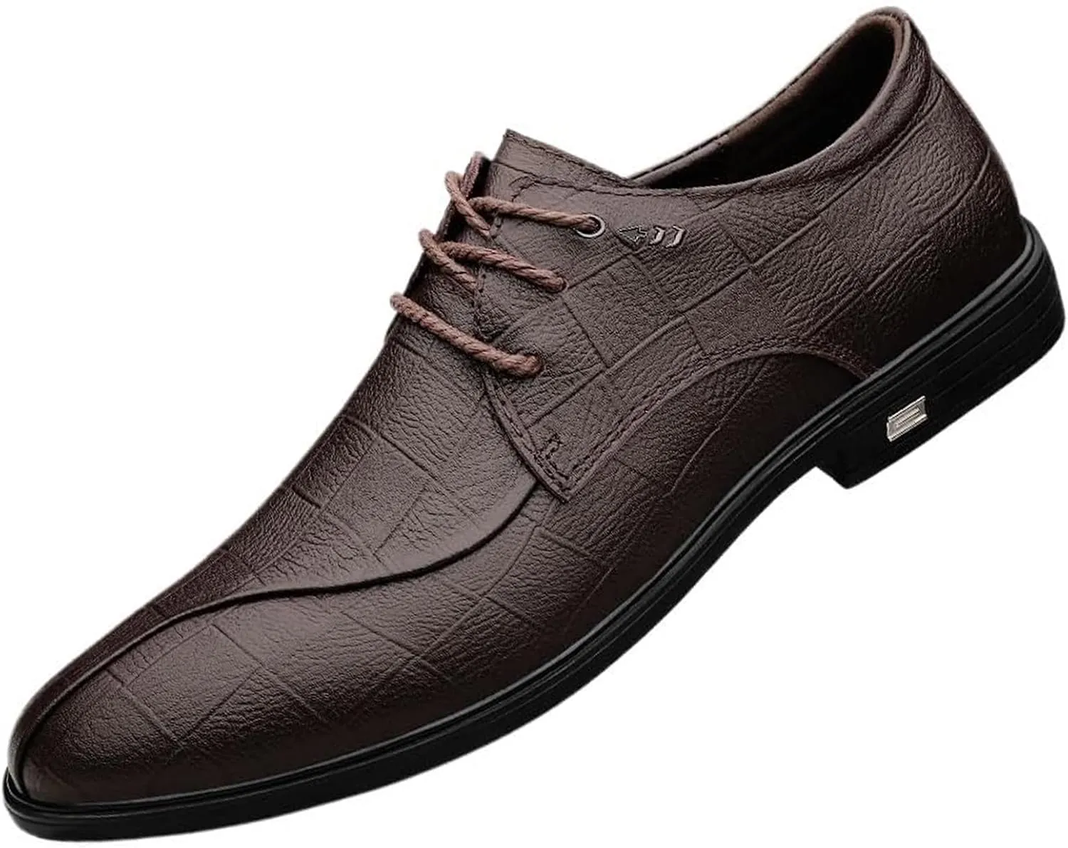 Classic Business Pointed Toe Leather Shoes, Men's Luxury Dress Shoes Elegant Wedding Prom Non-Slip Oxford Business Formal Tuxedo Wedding