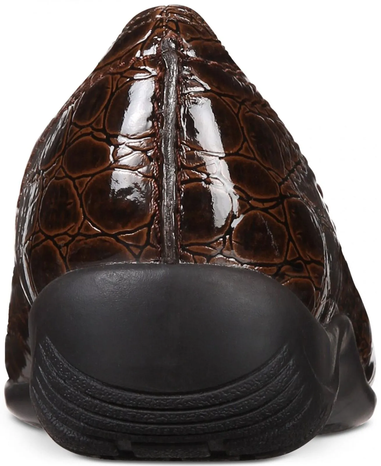 Easy Street Womens Purpose Slip On Shoes PURPOSE Brown Patent Croco 8.5M