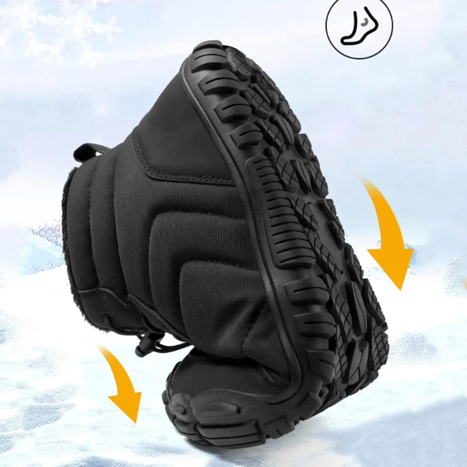 Fashion Snow Boots for Men and Women Plush Insulated Winter Boots Comfort Flat Soled Cold Insulated Boots