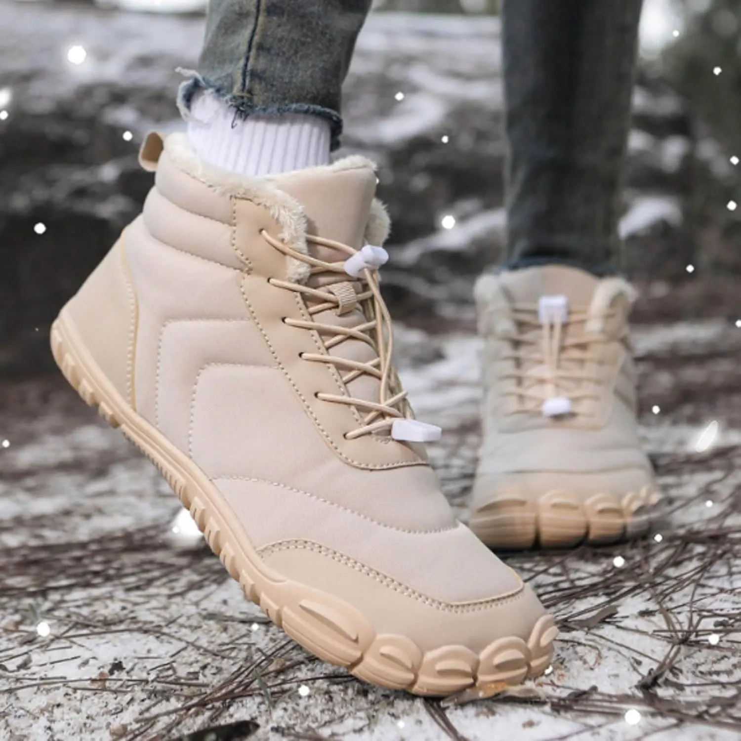 Fashion Snow Boots for Men and Women Plush Insulated Winter Boots Comfort Flat Soled Cold Insulated Boots