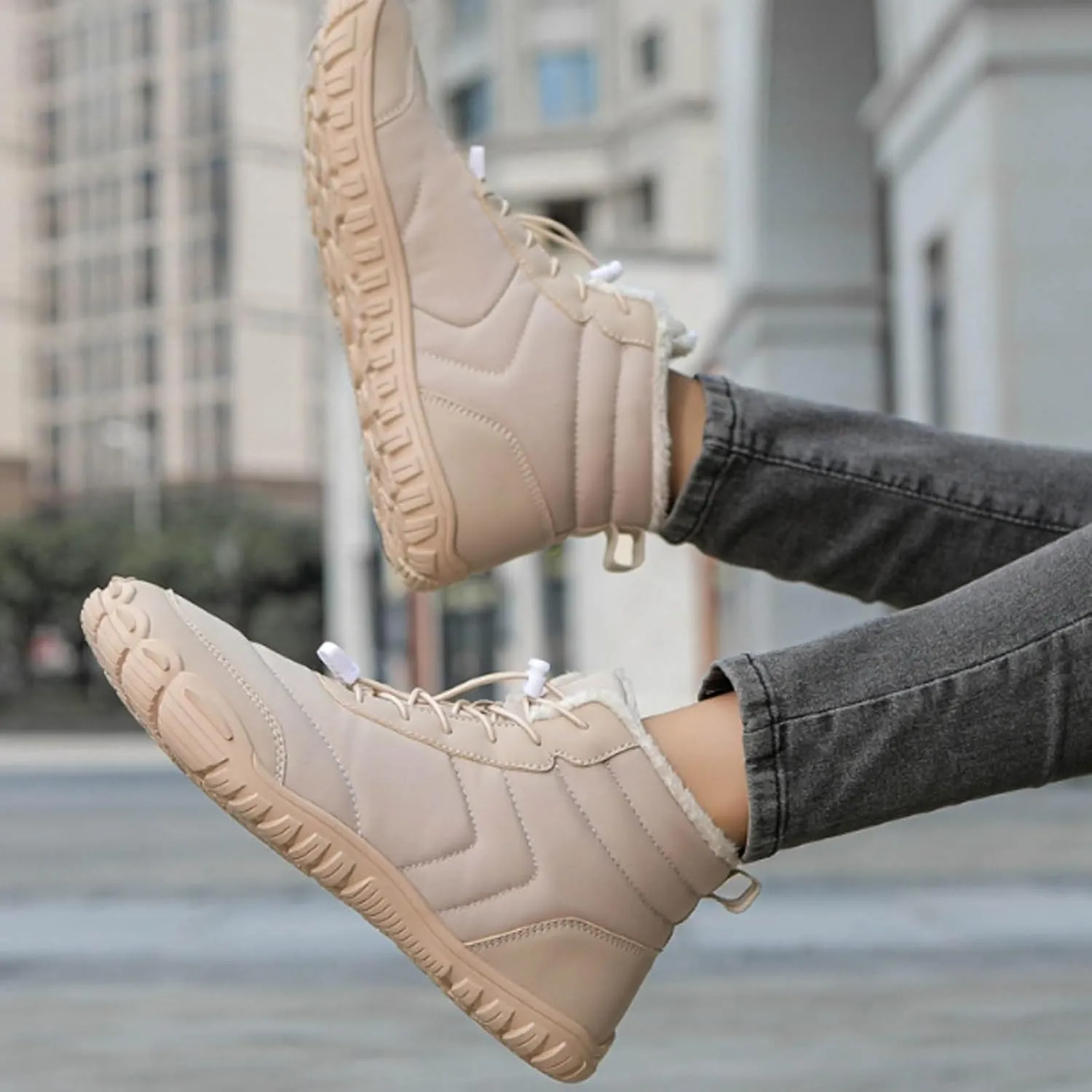 Fashion Snow Boots for Men and Women Plush Insulated Winter Boots Comfort Flat Soled Cold Insulated Boots