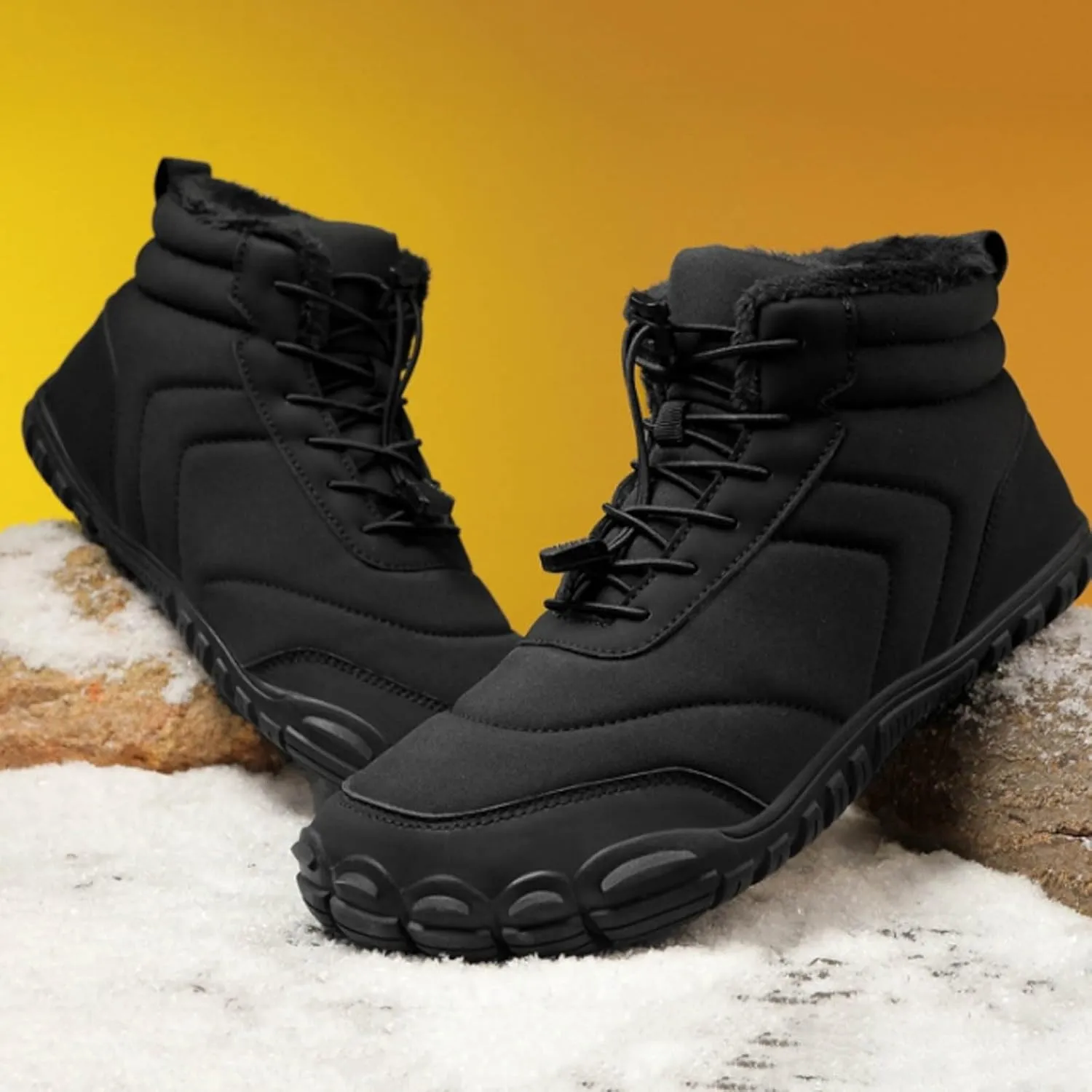 Fashion Snow Boots for Men and Women Plush Insulated Winter Boots Comfort Flat Soled Cold Insulated Boots
