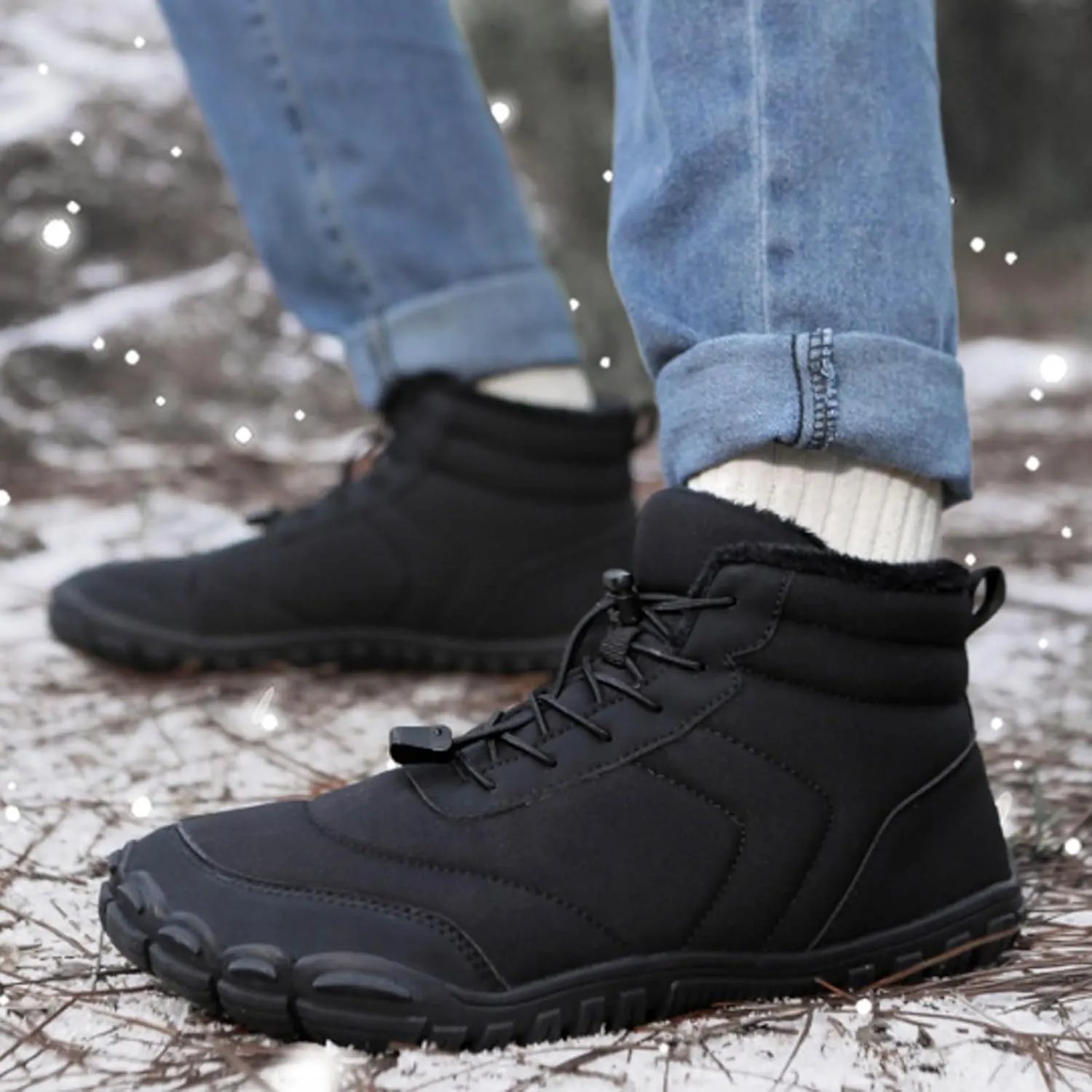 Fashion Snow Boots for Men and Women Plush Insulated Winter Boots Comfort Flat Soled Cold Insulated Boots