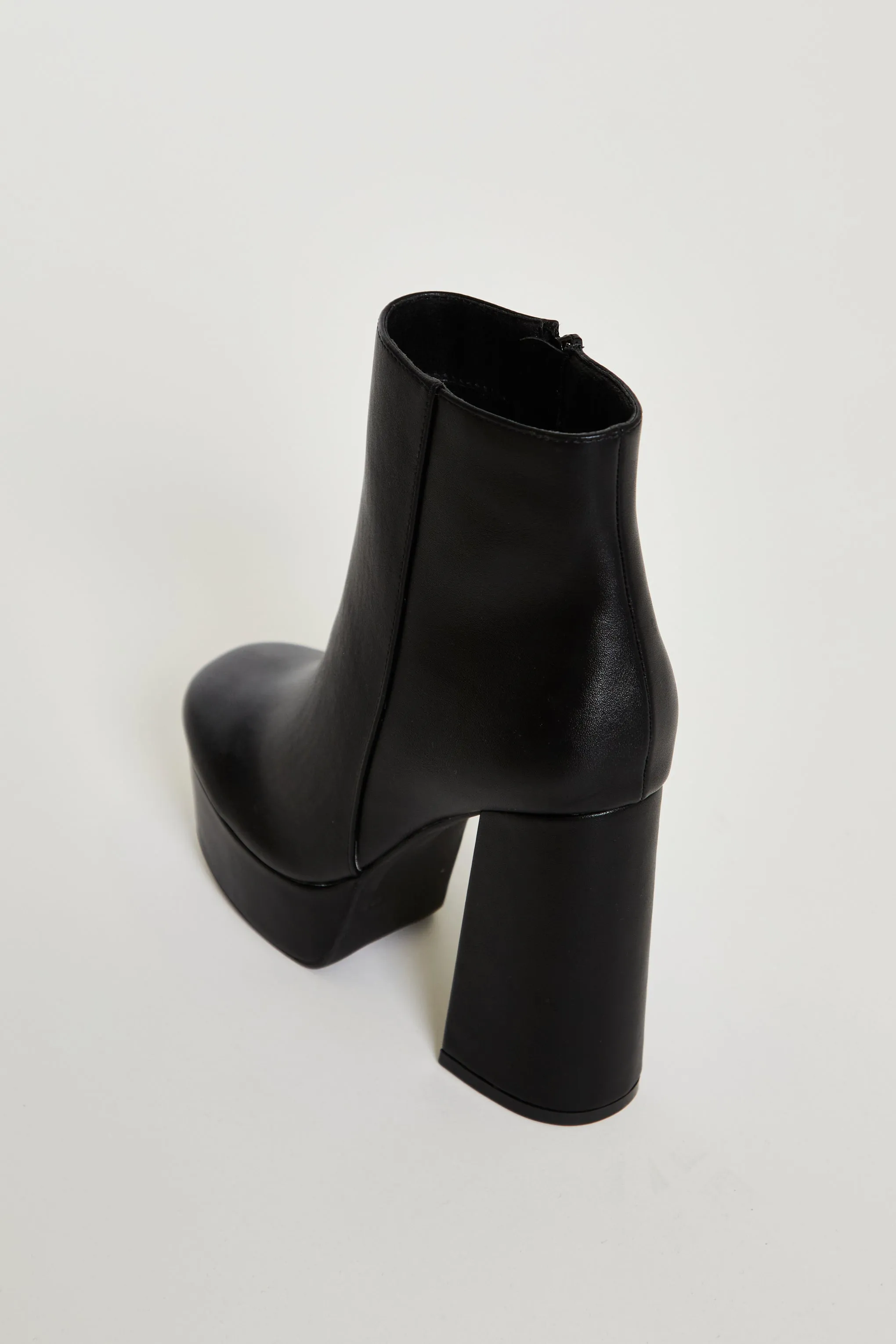 Glamorous Black Platform Block Heel Ankle Boots