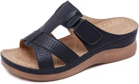 Lausiuoe Orthopedic Sandals For Women Elegant Orthotic Slides Comfort Plantar Fasciitis Arch Support Fashion Flip Flops