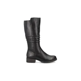 RIEKER ROUCHED MID BOOTIE BLACK - WOMENS