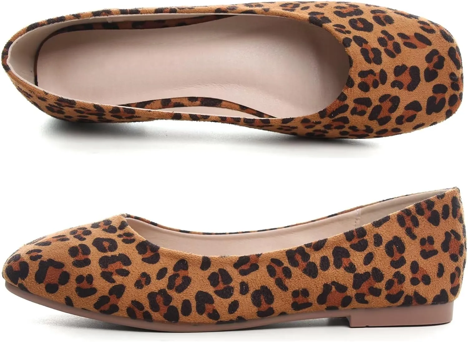 TN TANGNEST Women's Ballet Flats Cute Square Toe Dress Flats Soft Work Flats