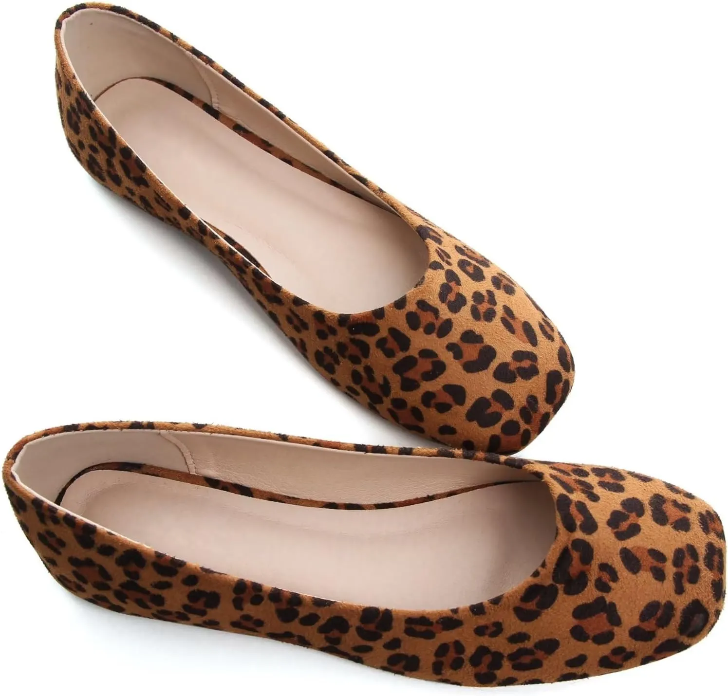TN TANGNEST Women's Ballet Flats Cute Square Toe Dress Flats Soft Work Flats