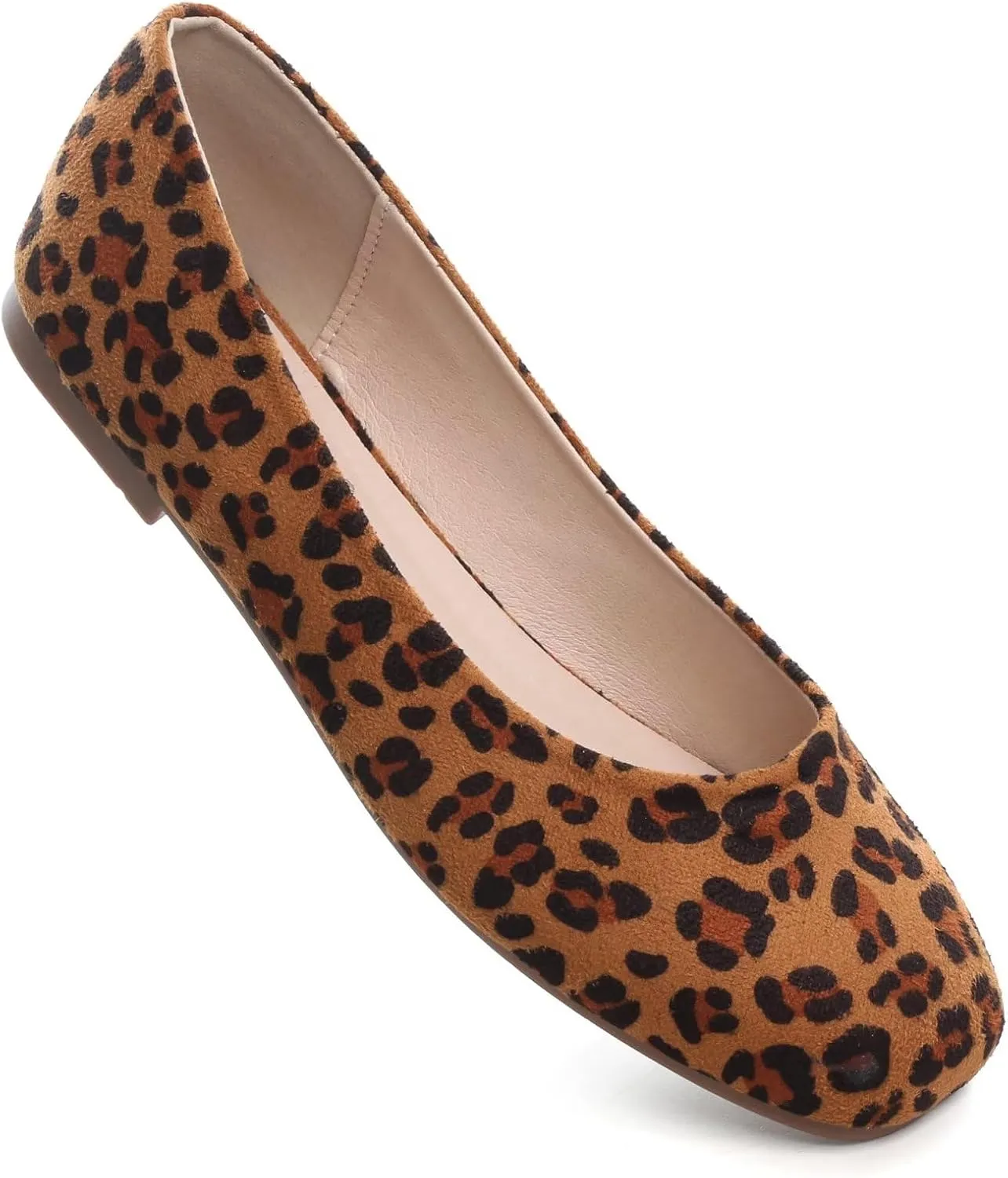 TN TANGNEST Women's Ballet Flats Cute Square Toe Dress Flats Soft Work Flats